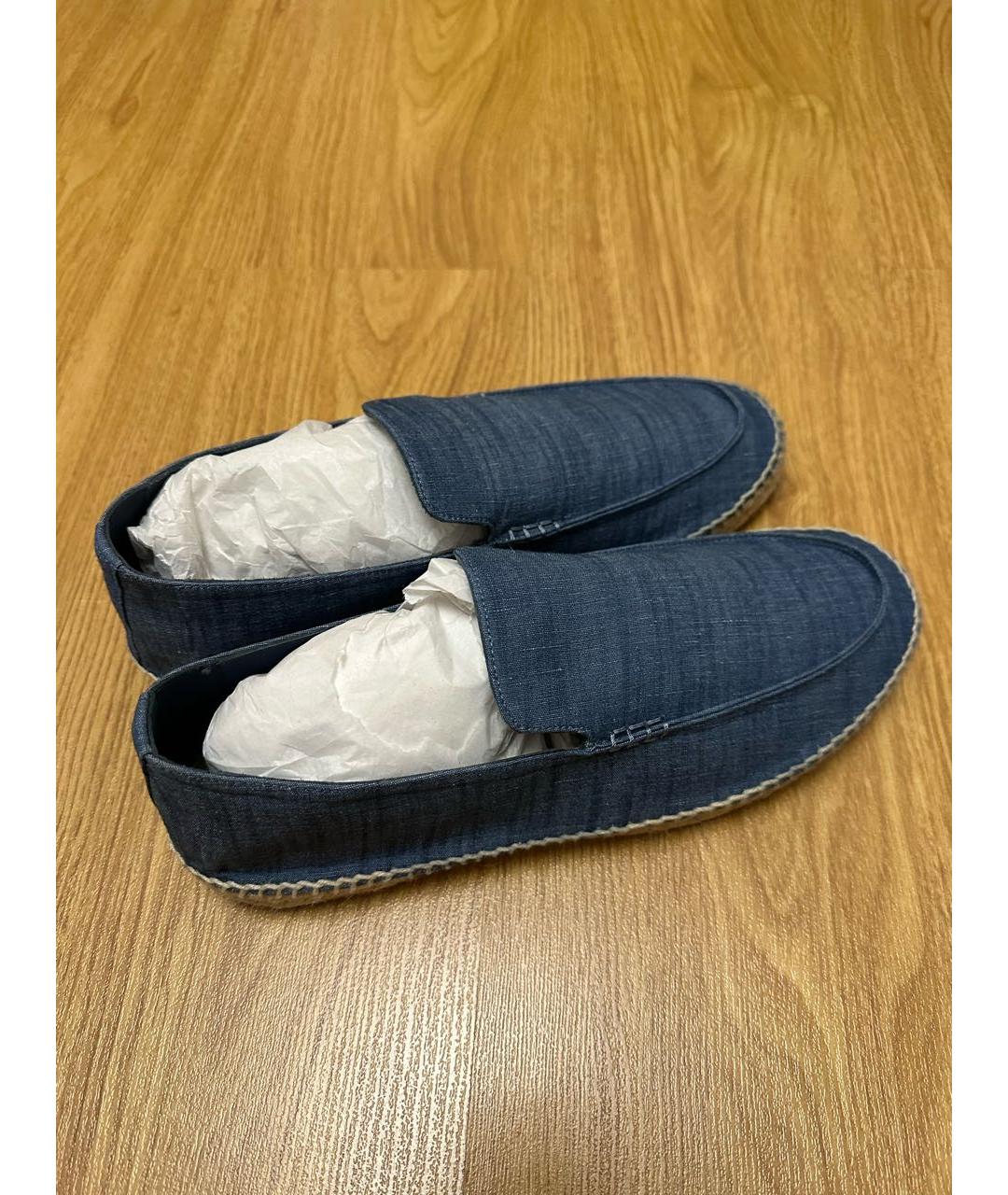 LORO PIANA Синие текстильные эспадрильи, фото 3