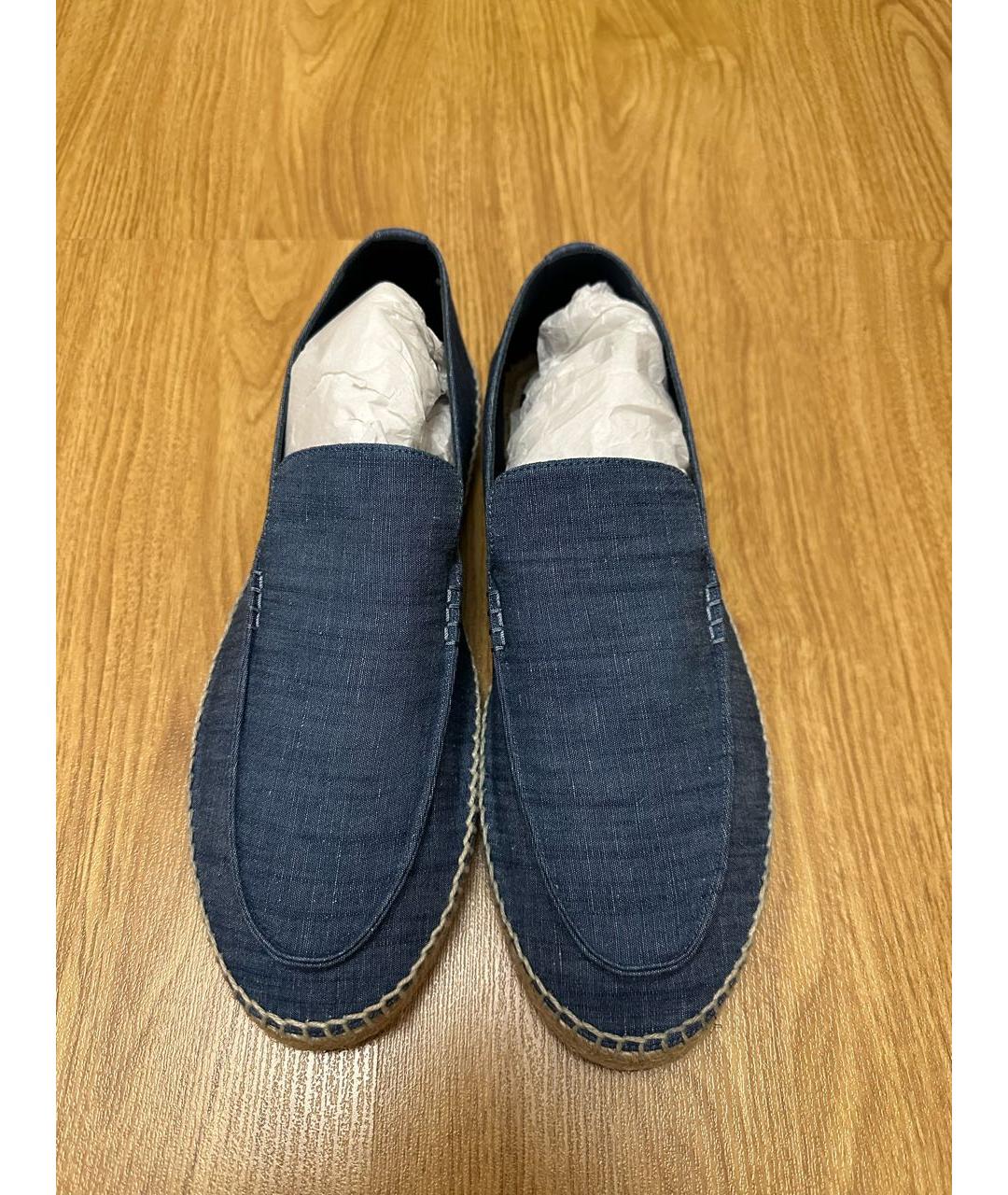 LORO PIANA Синие текстильные эспадрильи, фото 2