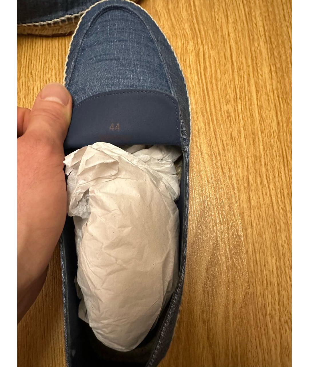 LORO PIANA Синие текстильные эспадрильи, фото 4