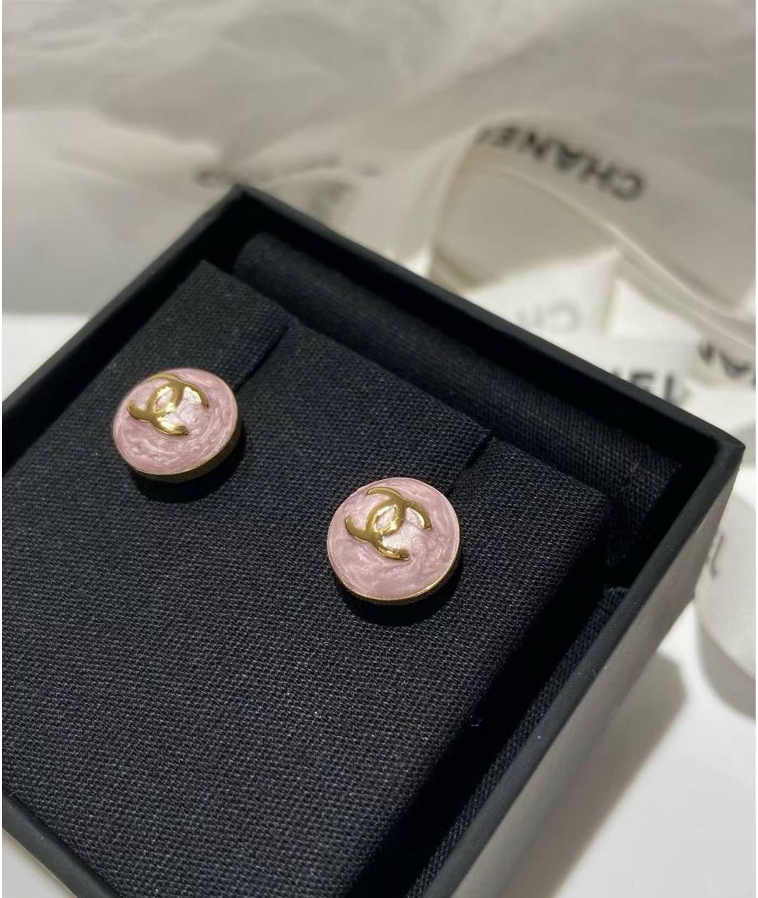 CHANEL Розовые серьги, фото 3