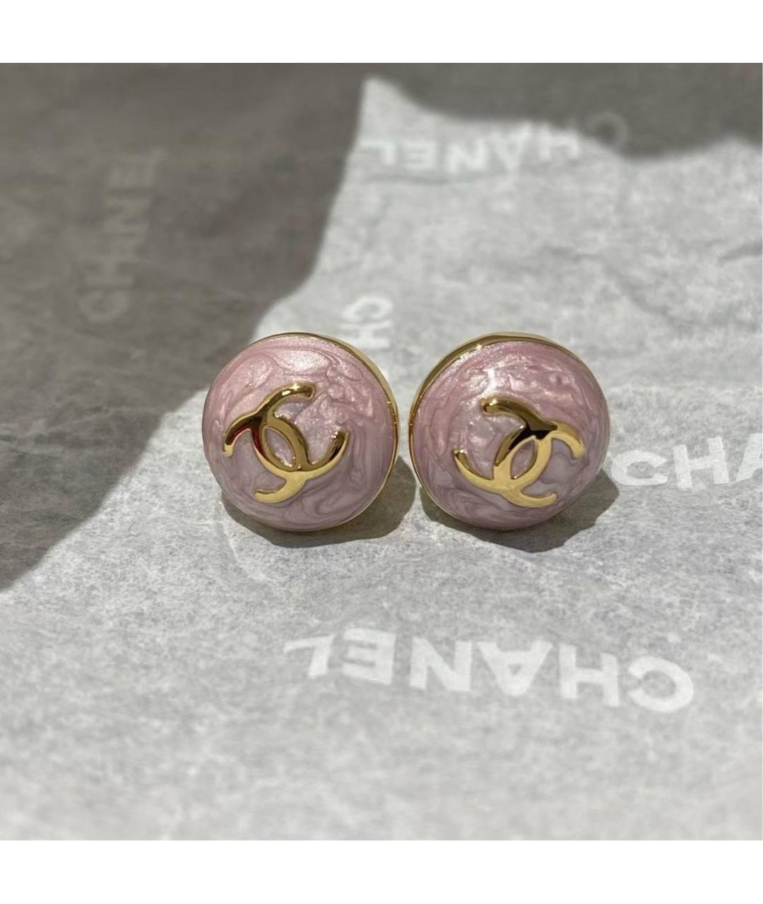 CHANEL Розовые серьги, фото 6
