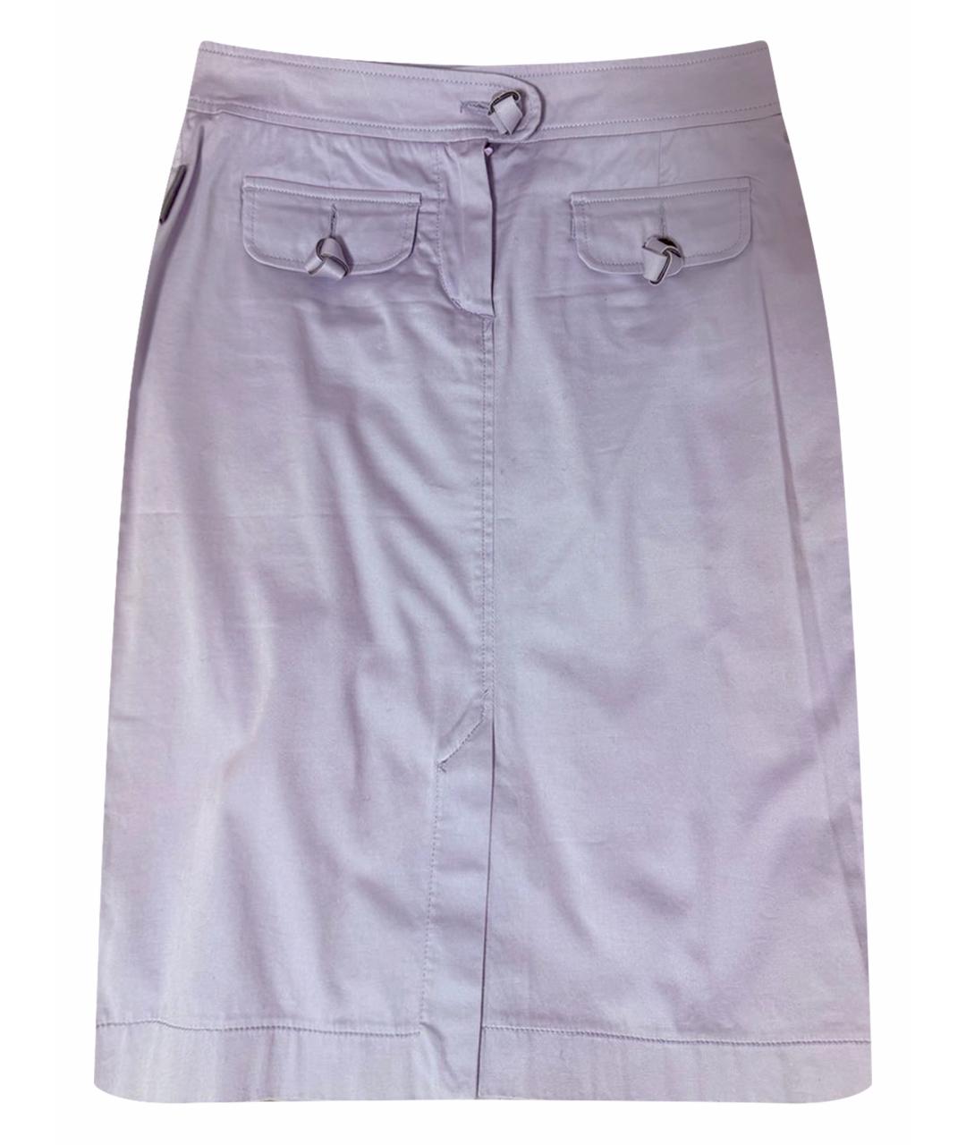 MOSCHINO JEANS Фиолетовая хлопковая юбка миди, фото 1