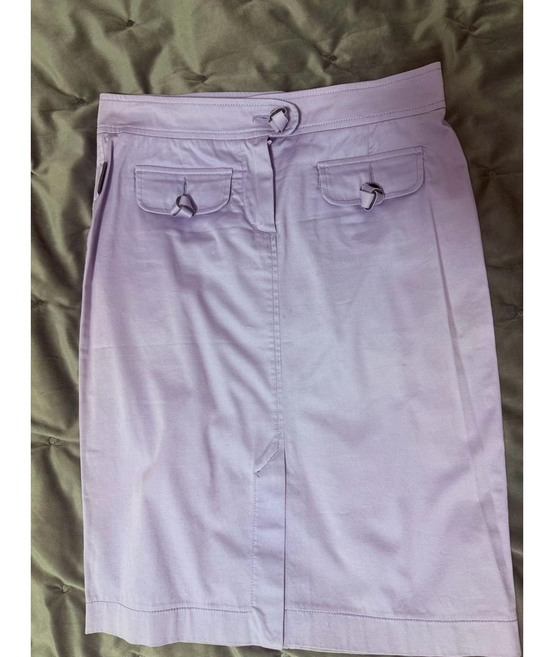 MOSCHINO JEANS Фиолетовая хлопковая юбка миди, фото 3