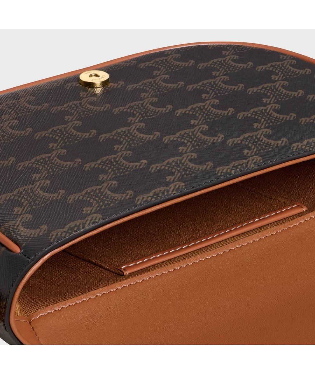 CELINE Коричневая сумка с короткими ручками, фото 2