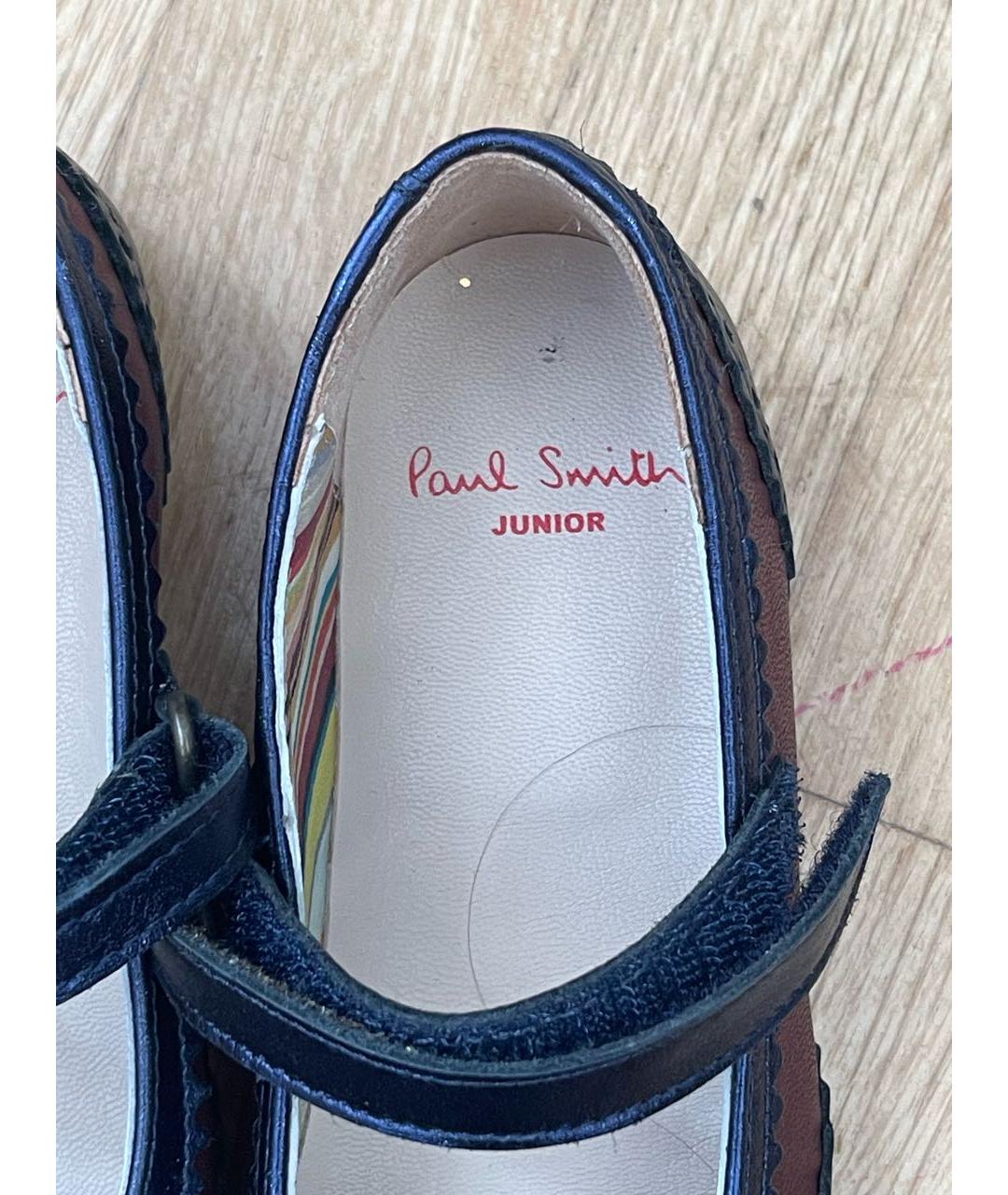 PAUL SMITH Темно-синие кожаные туфли, фото 4