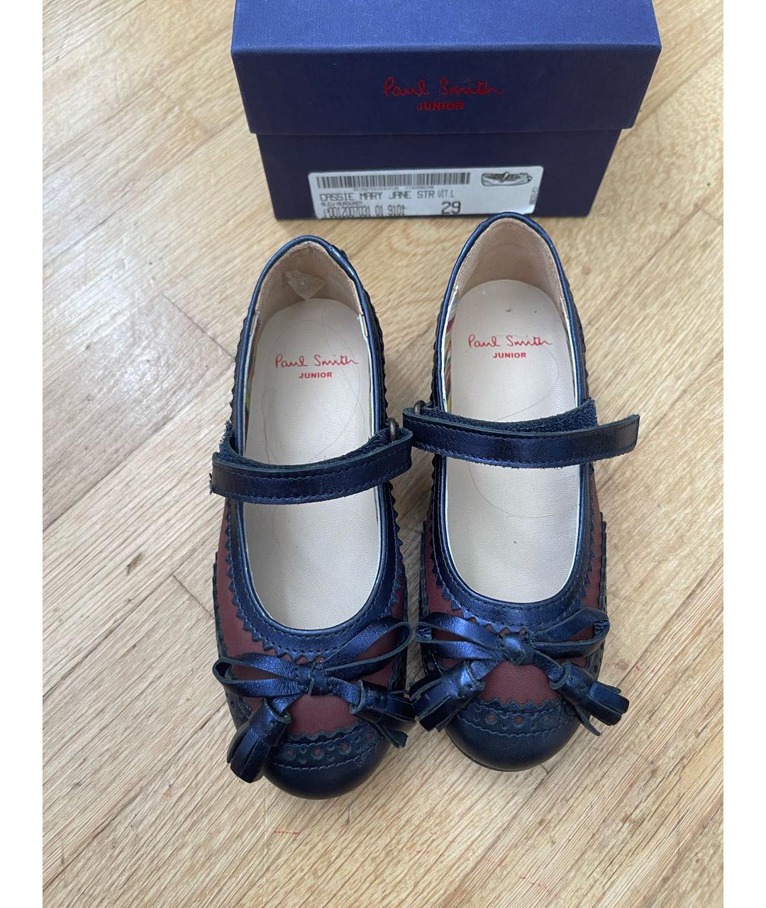 PAUL SMITH Темно-синие кожаные туфли, фото 2