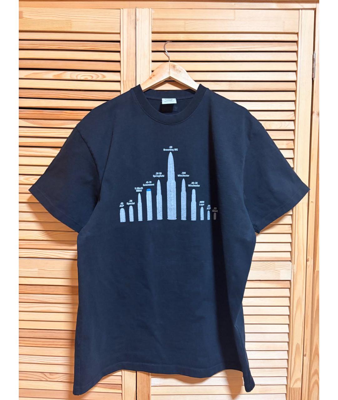 VETEMENTS Черная хлопковая футболка, фото 7