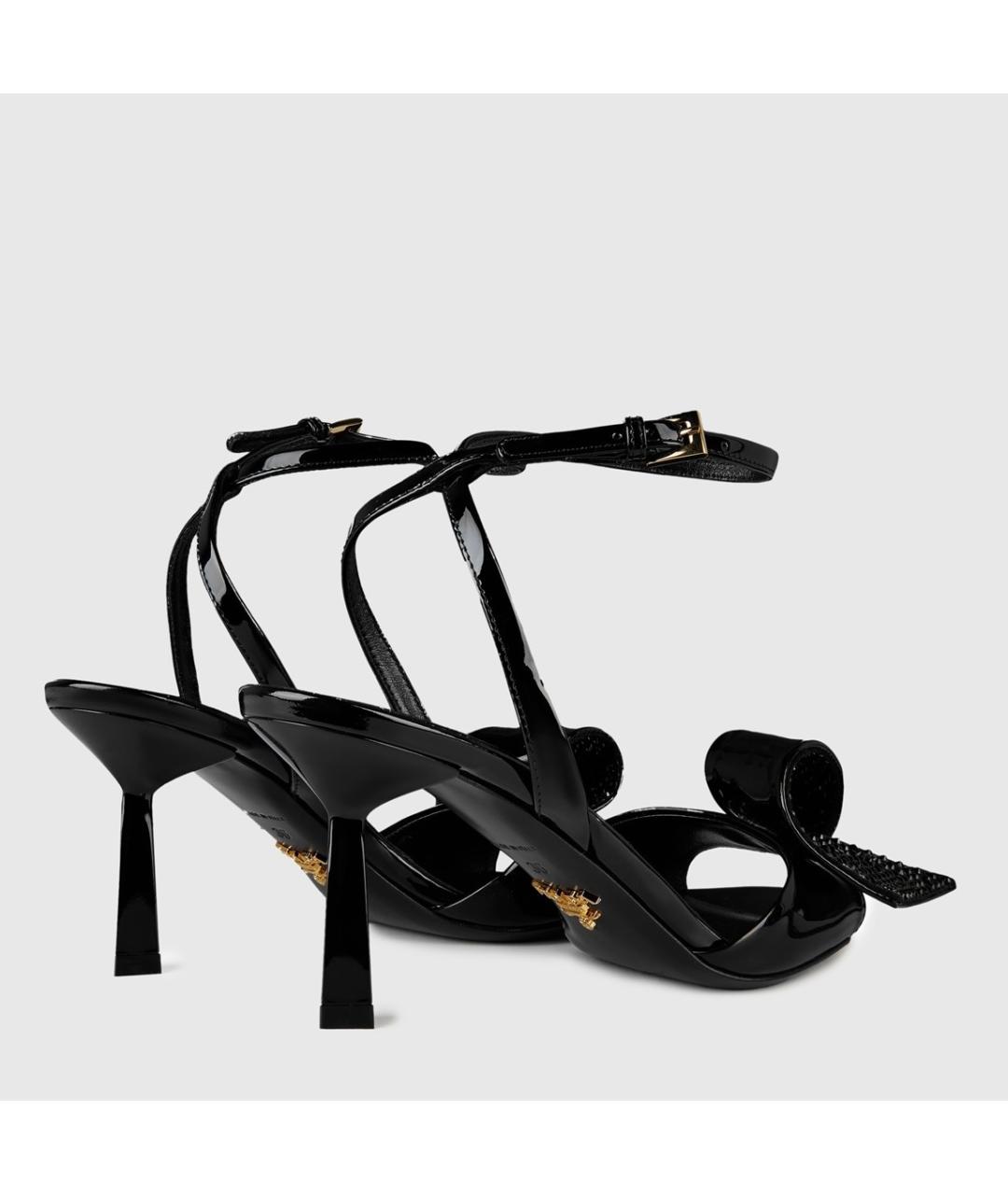 PRADA Черные босоножки из лакированной кожи, фото 3