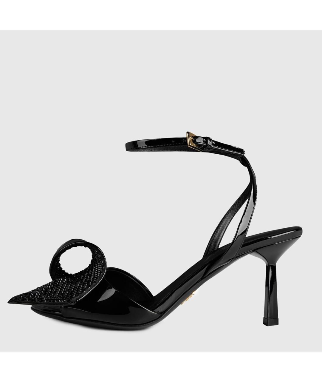 PRADA Черные босоножки из лакированной кожи, фото 2