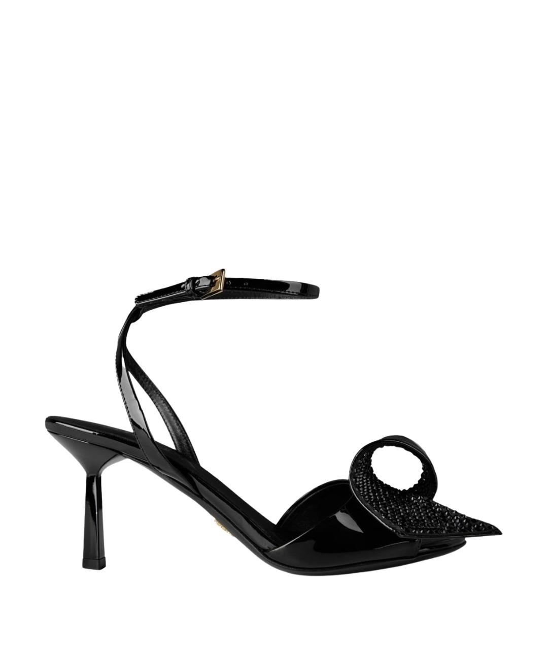 PRADA Черные босоножки из лакированной кожи, фото 1