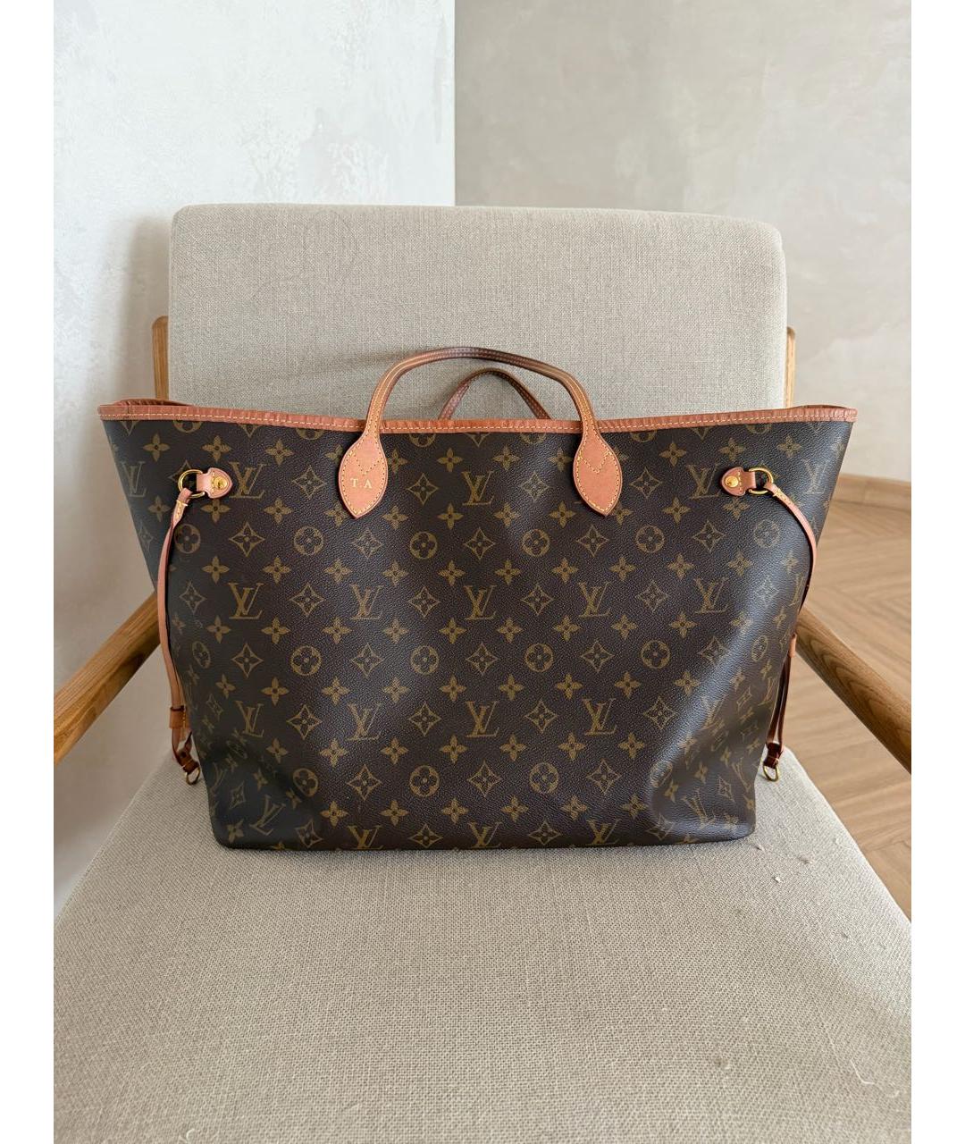 LOUIS VUITTON Коричневая сумка тоут, фото 6