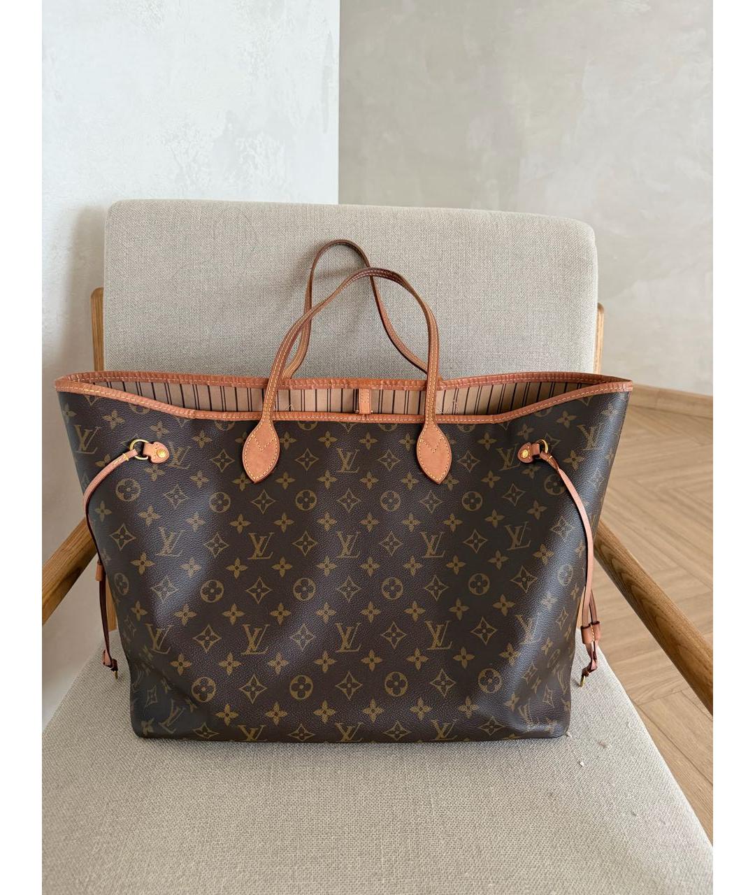 LOUIS VUITTON Коричневая сумка тоут, фото 2