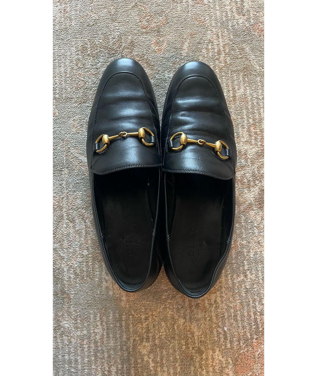 GUCCI Черные кожаные лоферы, фото 3