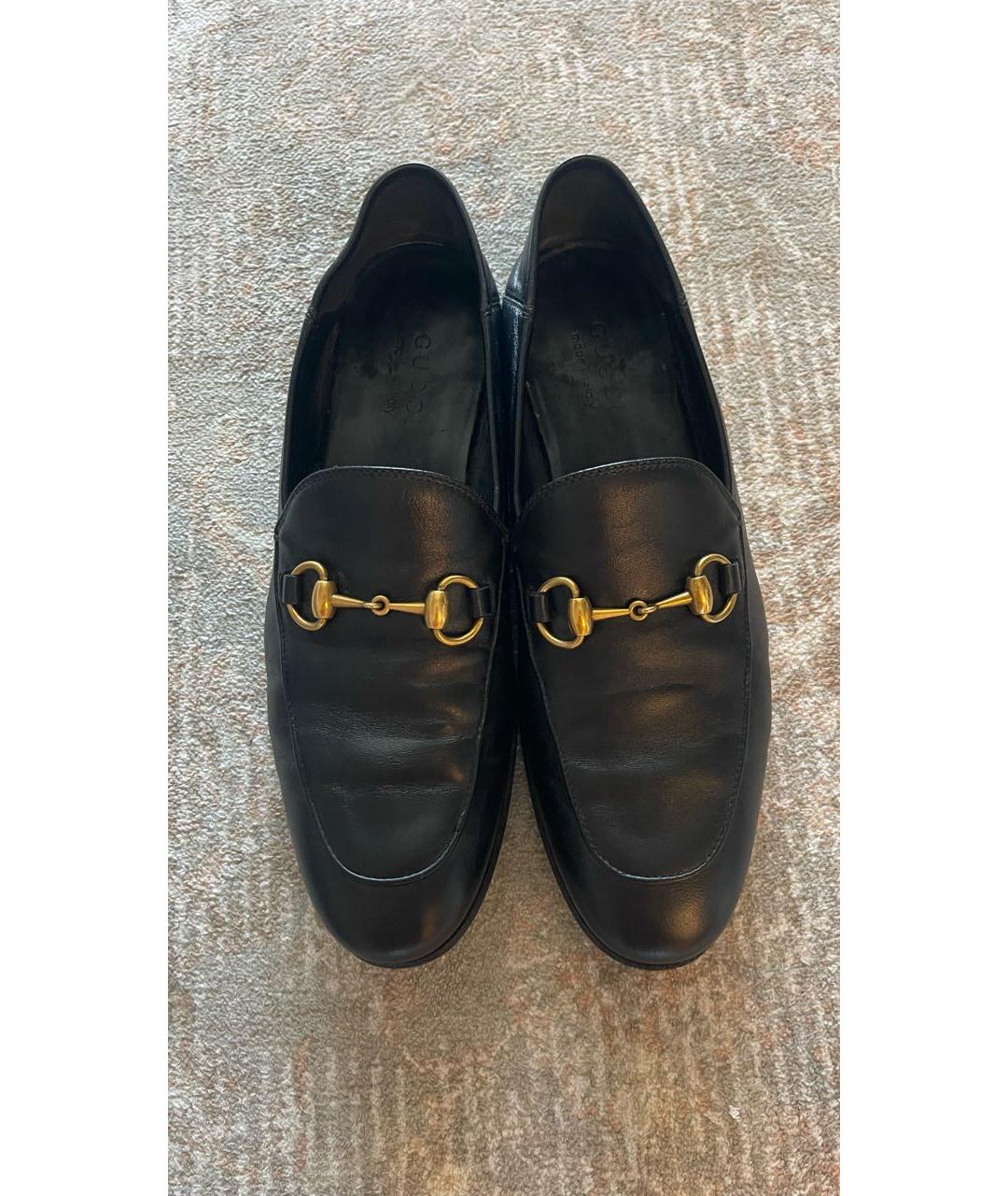 GUCCI Черные кожаные лоферы, фото 2