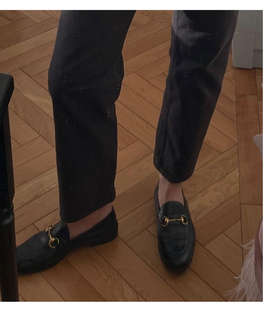 GUCCI Черные кожаные лоферы, фото 5