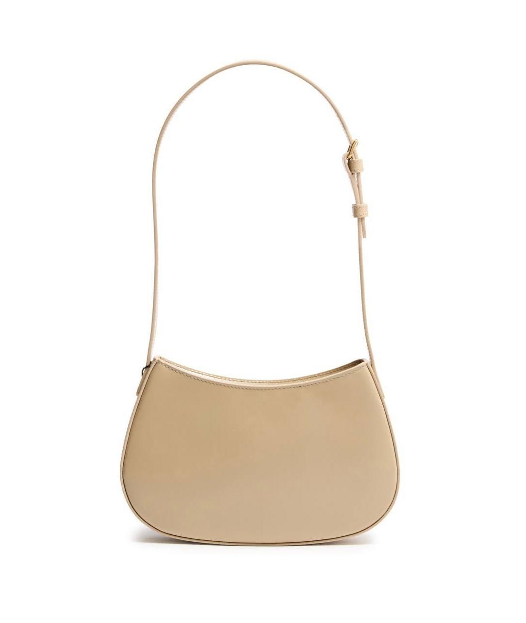 CELINE Бежевая сумка с короткими ручками из лакированной кожи, фото 3