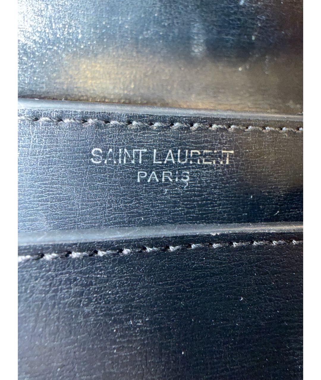 SAINT LAURENT Черная кожаная сумка через плечо, фото 7