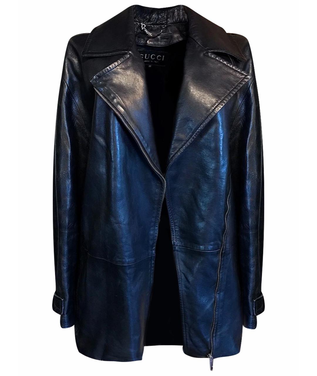 GUCCI Черная кожаная куртка, фото 1
