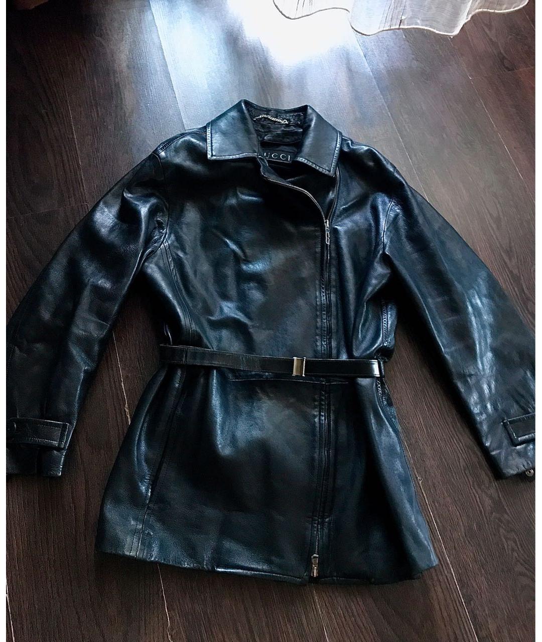 GUCCI Черная кожаная куртка, фото 6