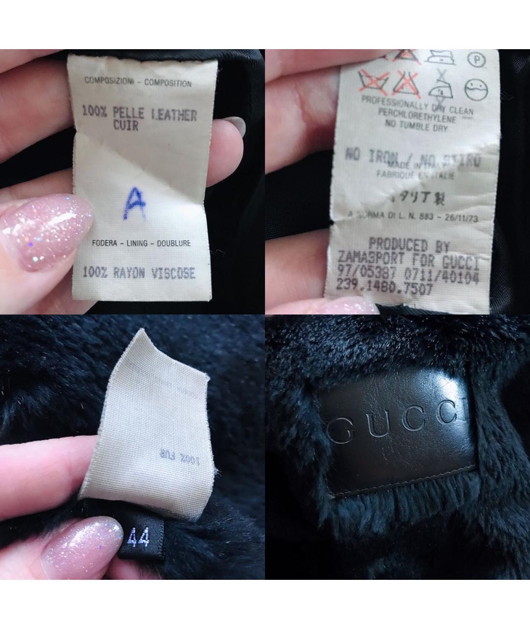 GUCCI Черная кожаная куртка, фото 8