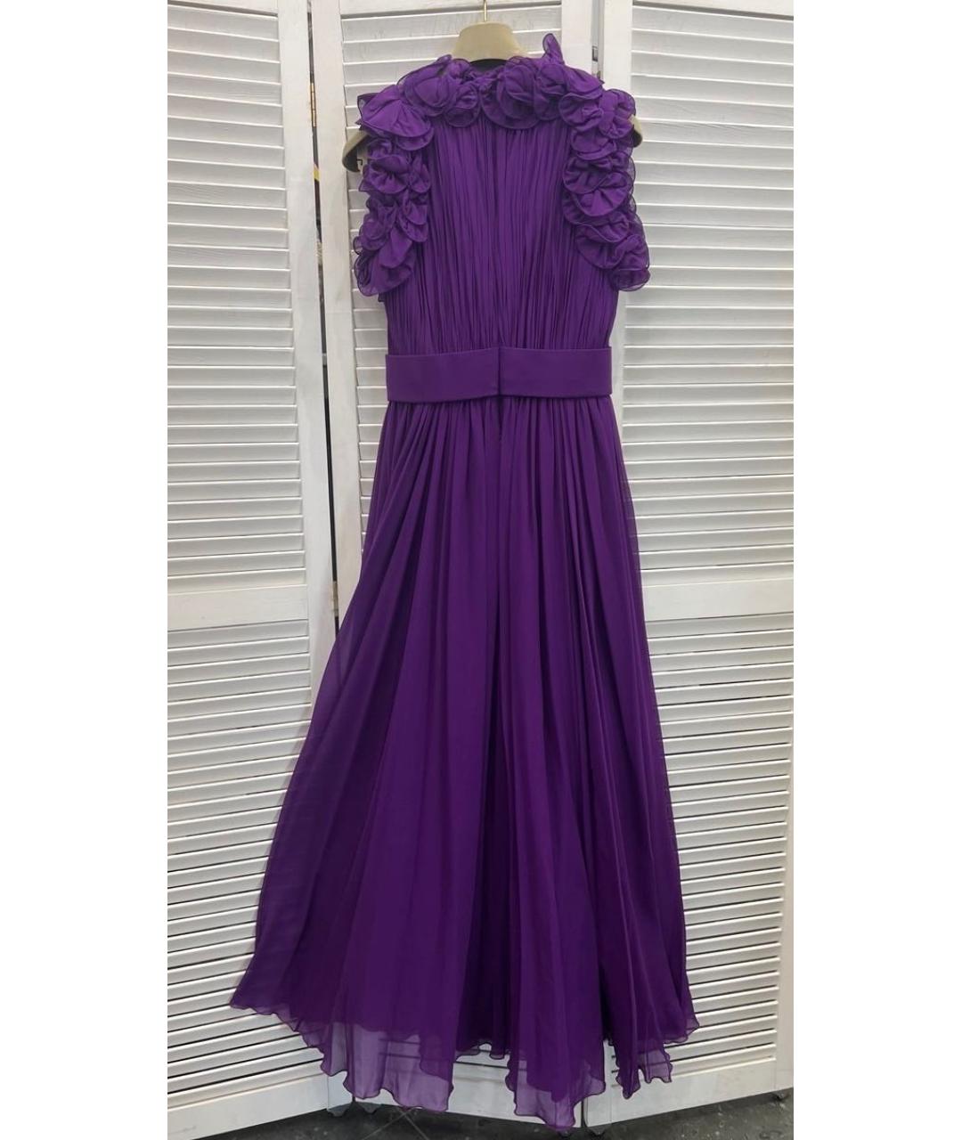 ELIE SAAB Фиолетовое шелковое вечернее платье, фото 2