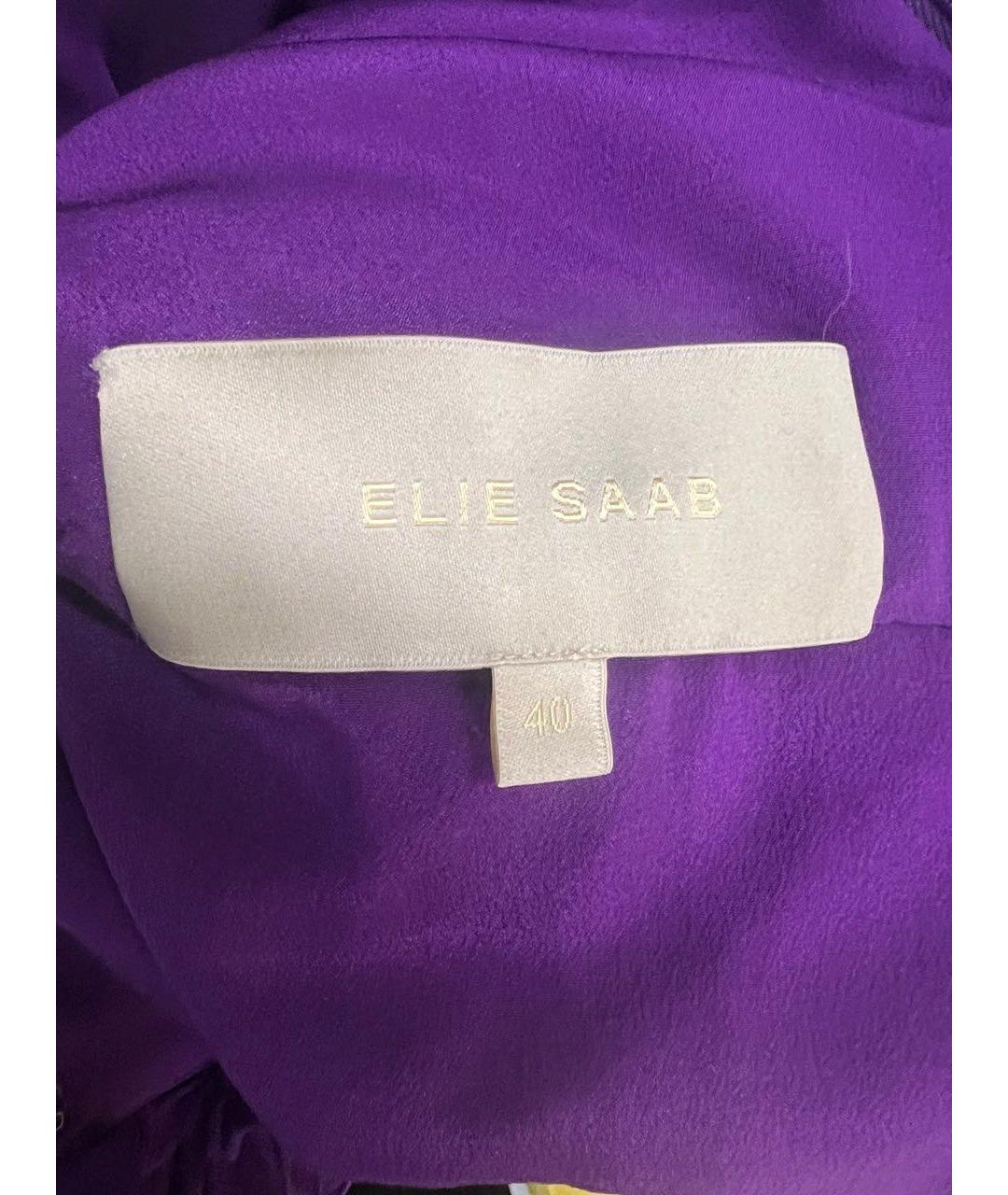 ELIE SAAB Фиолетовое шелковое вечернее платье, фото 4