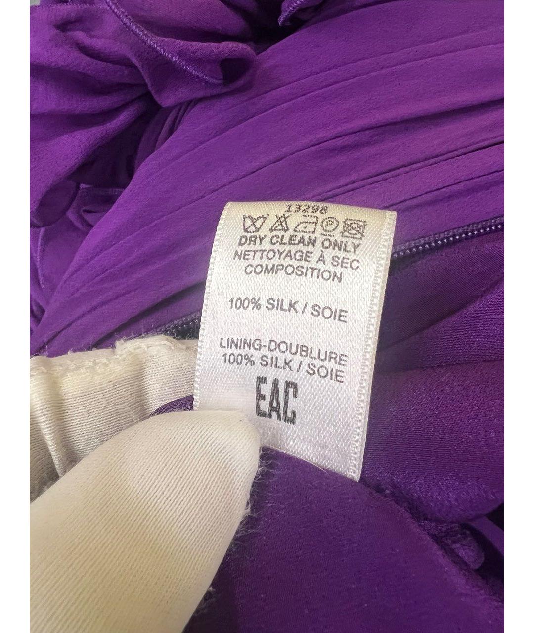 ELIE SAAB Фиолетовое шелковое вечернее платье, фото 5