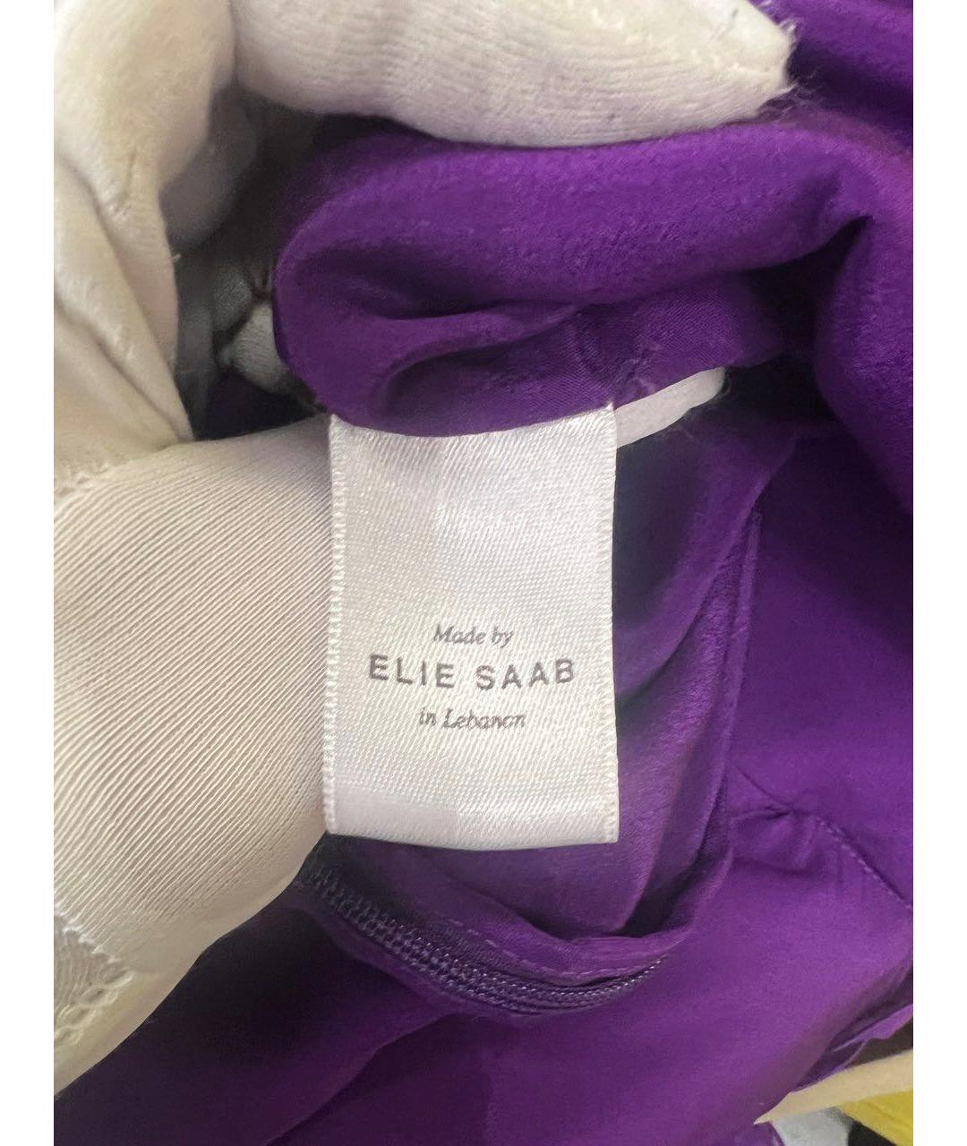 ELIE SAAB Фиолетовое шелковое вечернее платье, фото 3