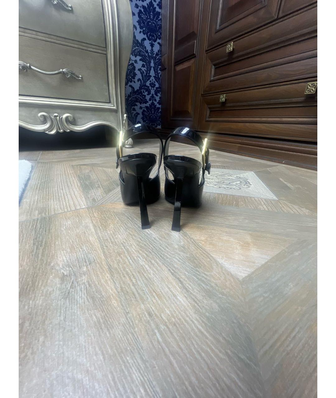 SAINT LAURENT Черные туфли из лакированной кожи, фото 5