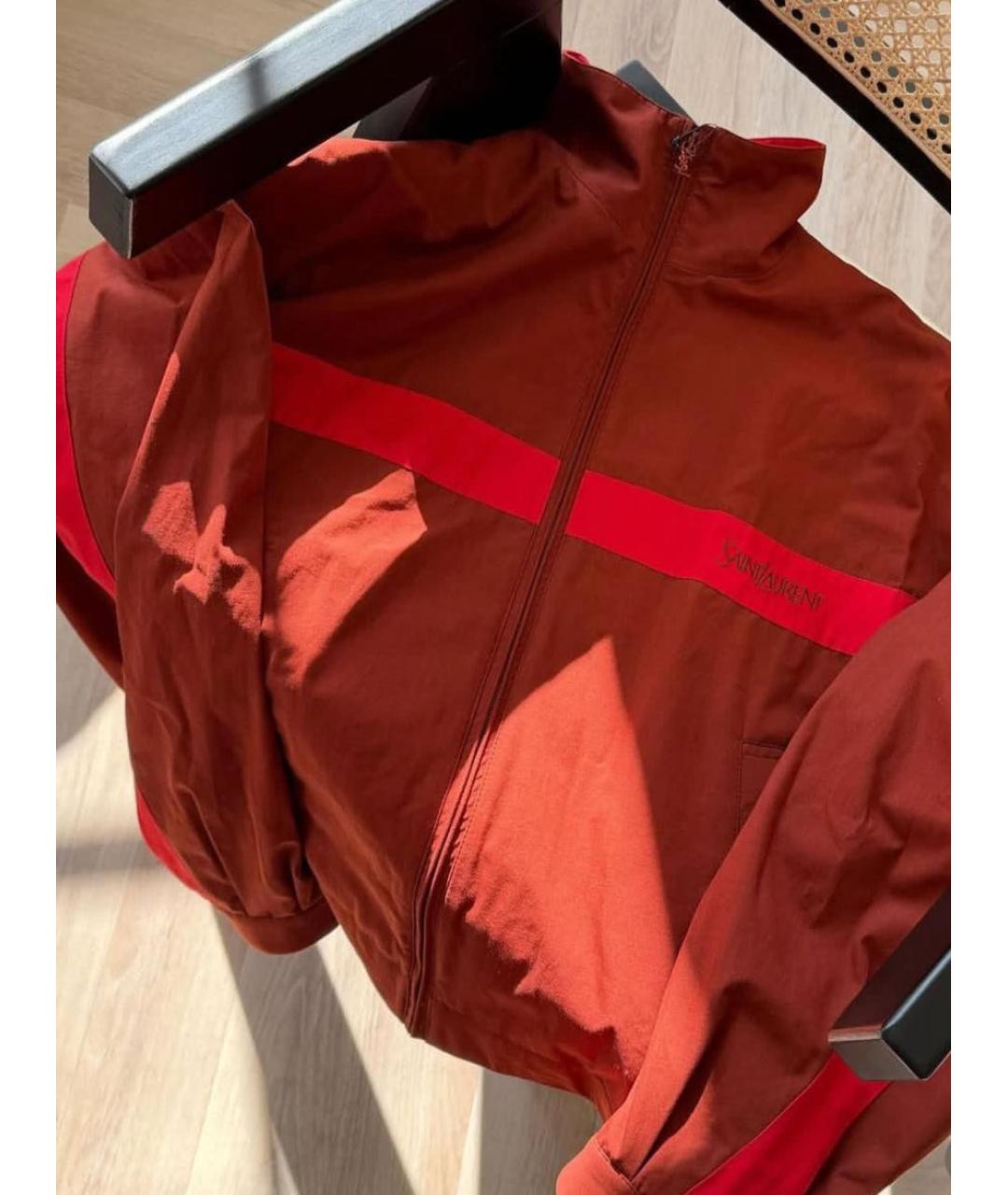 SAINT LAURENT Красная хлопковая куртка, фото 3