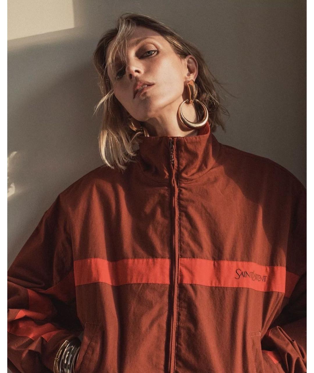 SAINT LAURENT Красная хлопковая куртка, фото 4