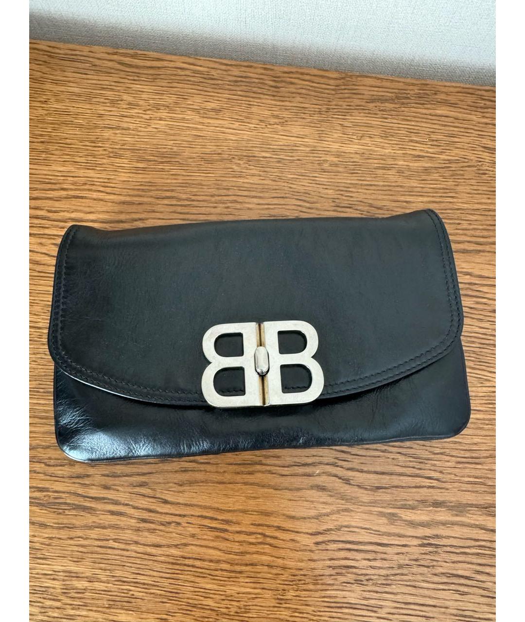 BALENCIAGA Черная кожаная сумка через плечо, фото 8