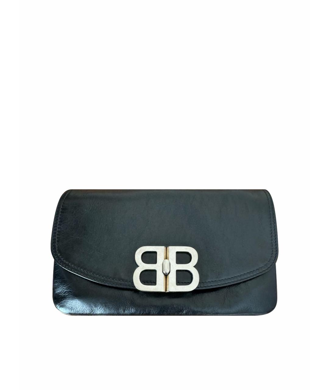 BALENCIAGA Черная кожаная сумка через плечо, фото 1