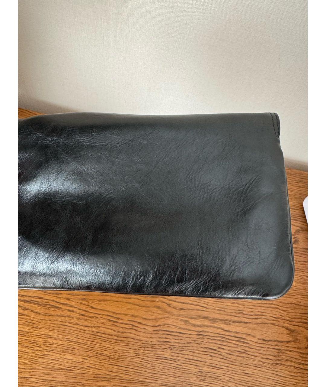 BALENCIAGA Черная кожаная сумка через плечо, фото 3