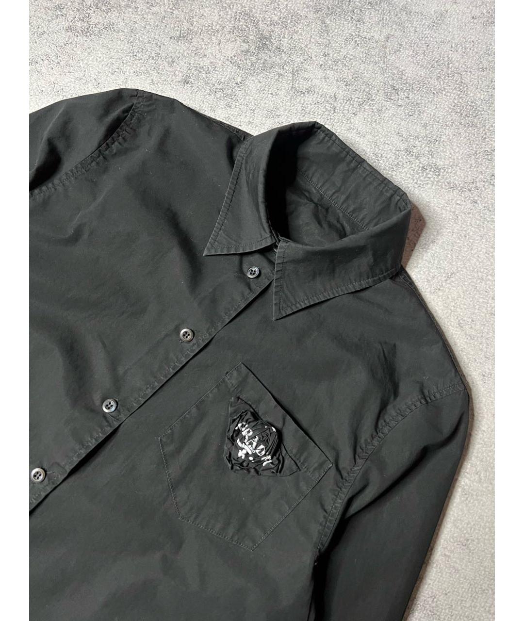 PRADA Черная хлопковая рубашка, фото 3