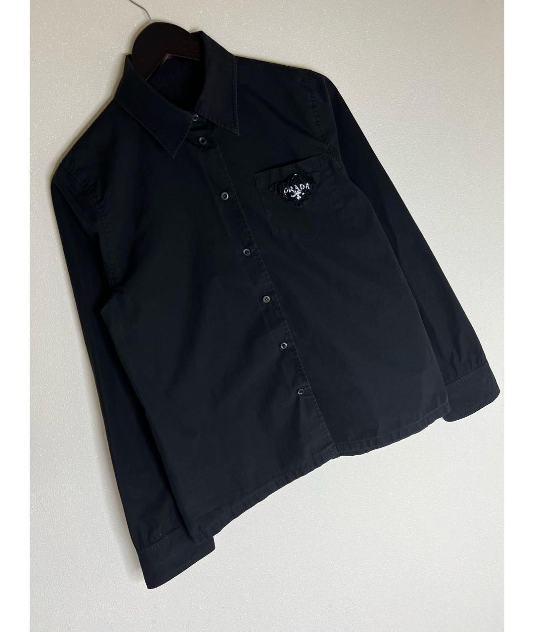 PRADA Черная хлопковая рубашка, фото 2