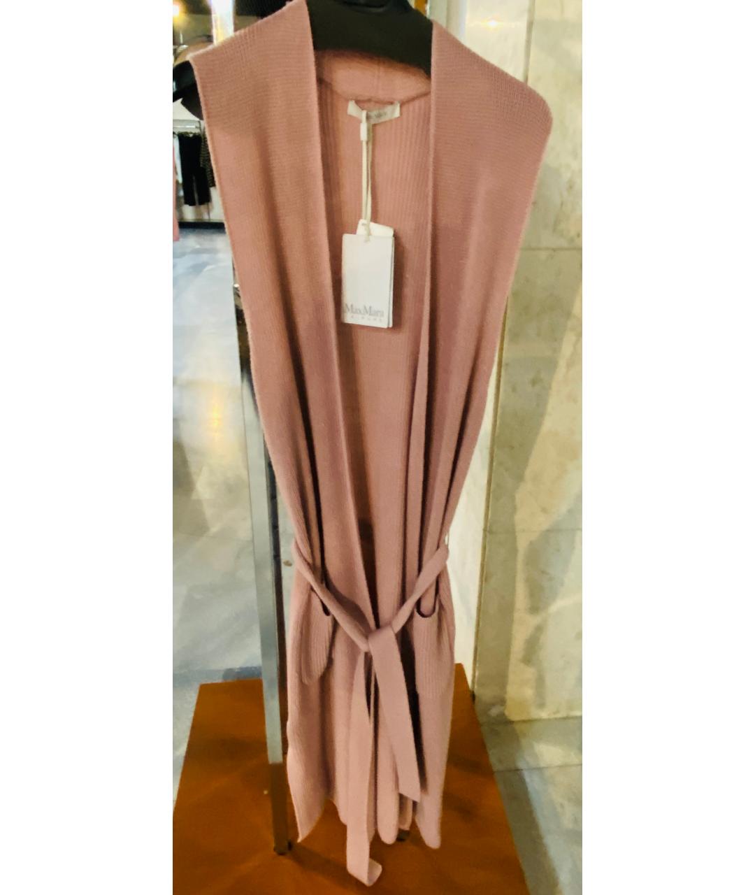 MAX MARA Розовая шерстяная жилетка, фото 6