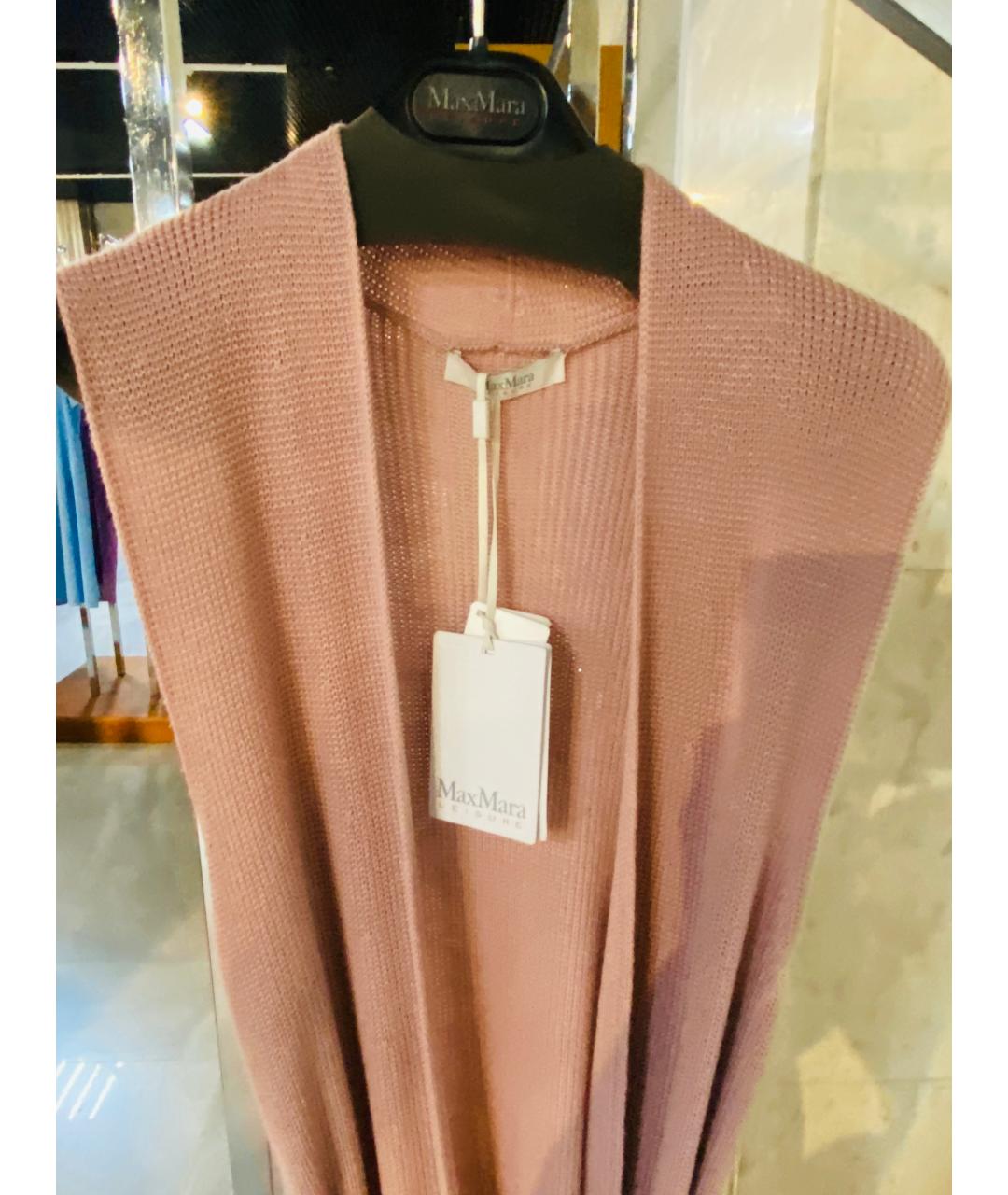 MAX MARA Розовая шерстяная жилетка, фото 5