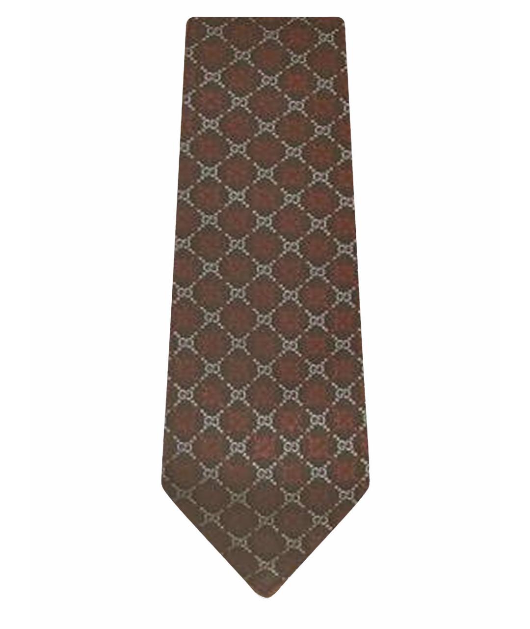 GUCCI Темно-синий шелковый галстук, фото 1