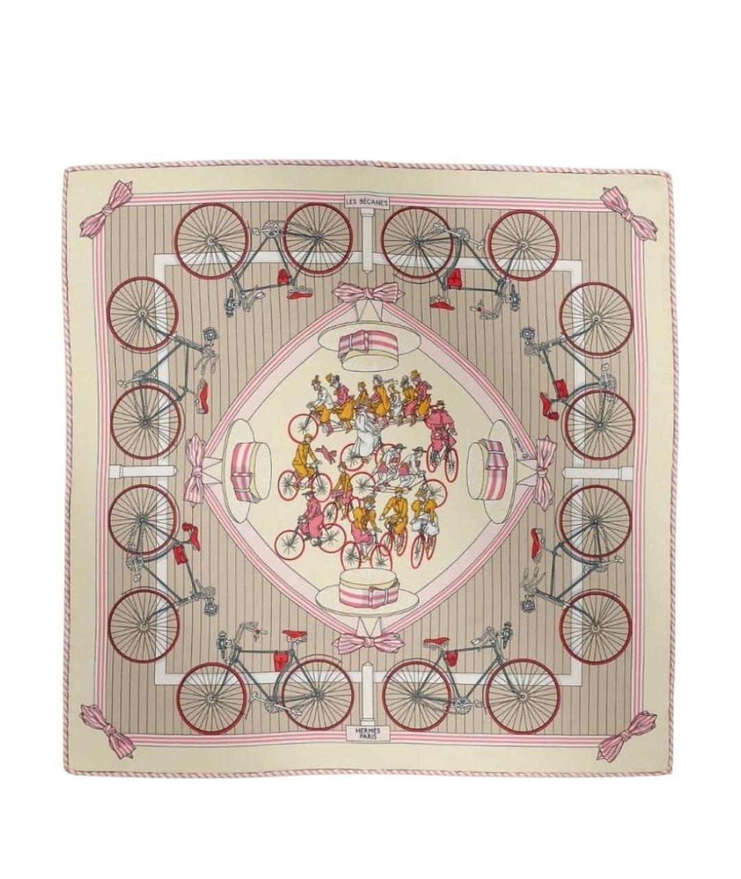 HERMES Мульти шелковый платок, фото 1