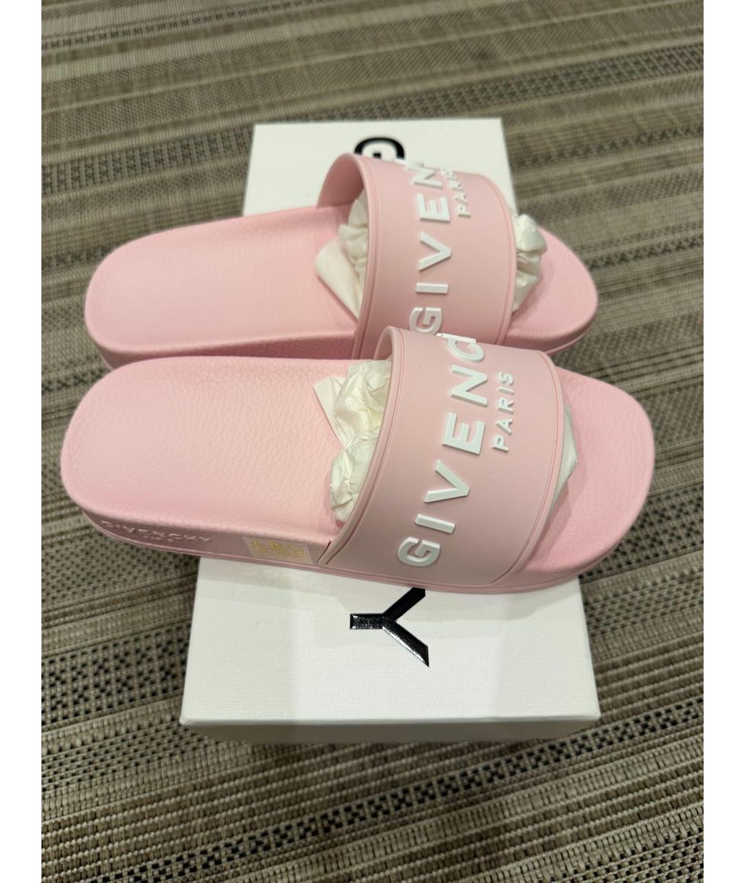 GIVENCHY Розовые резиновые шлепанцы, фото 4