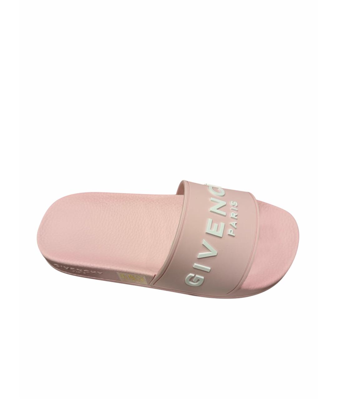 GIVENCHY Розовые резиновые шлепанцы, фото 1