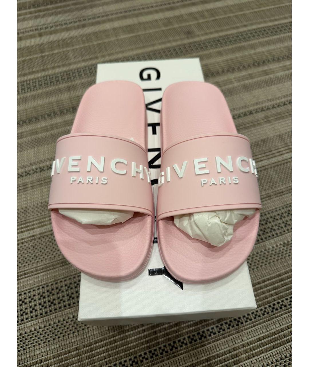 GIVENCHY Розовые резиновые шлепанцы, фото 2