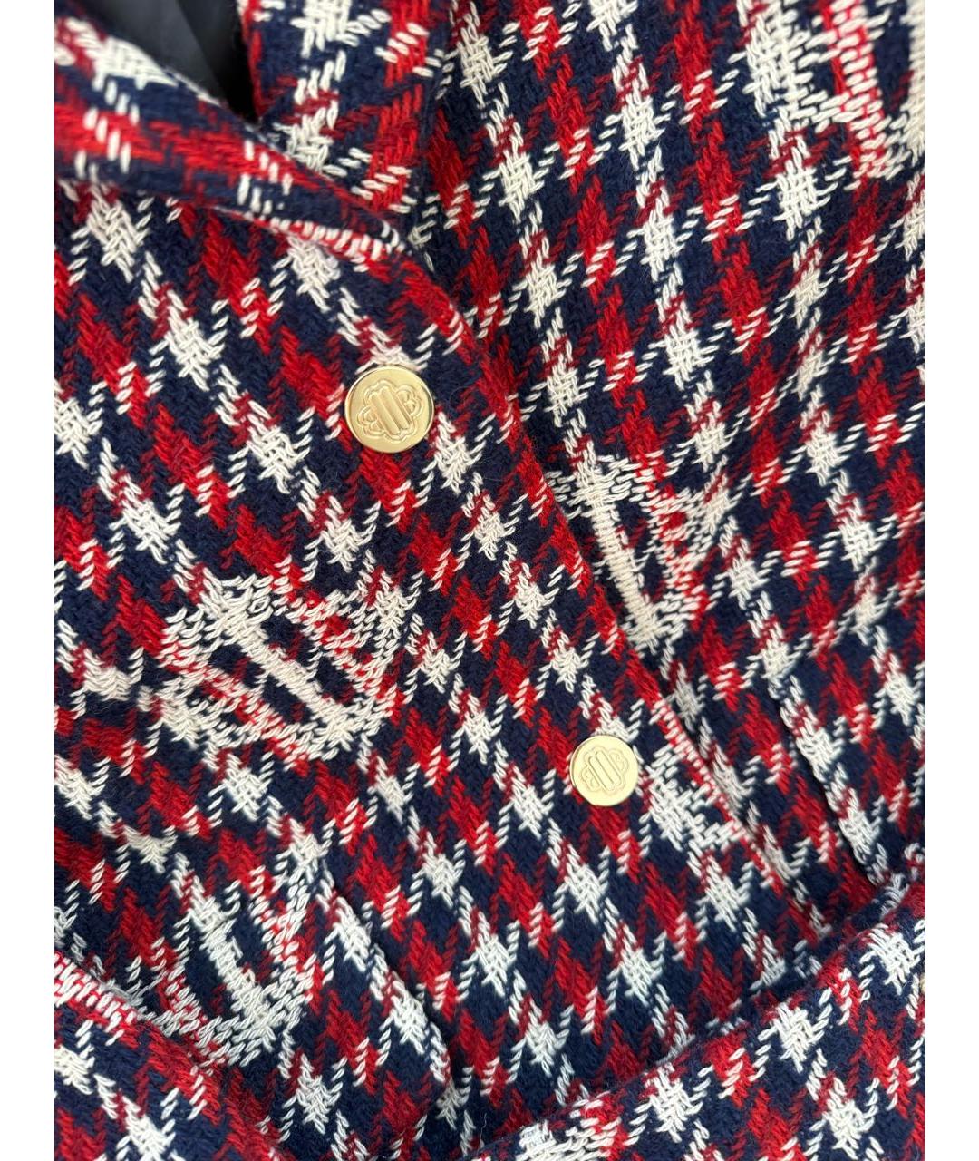 MAJE Бордовый твидовый костюм с юбками, фото 4