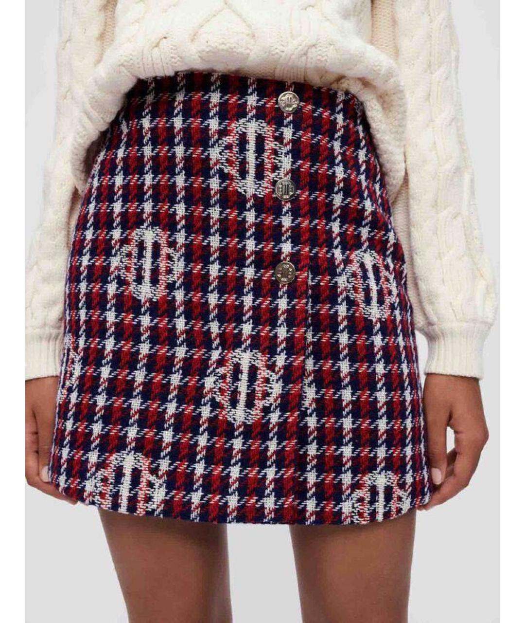 MAJE Бордовый твидовый костюм с юбками, фото 8