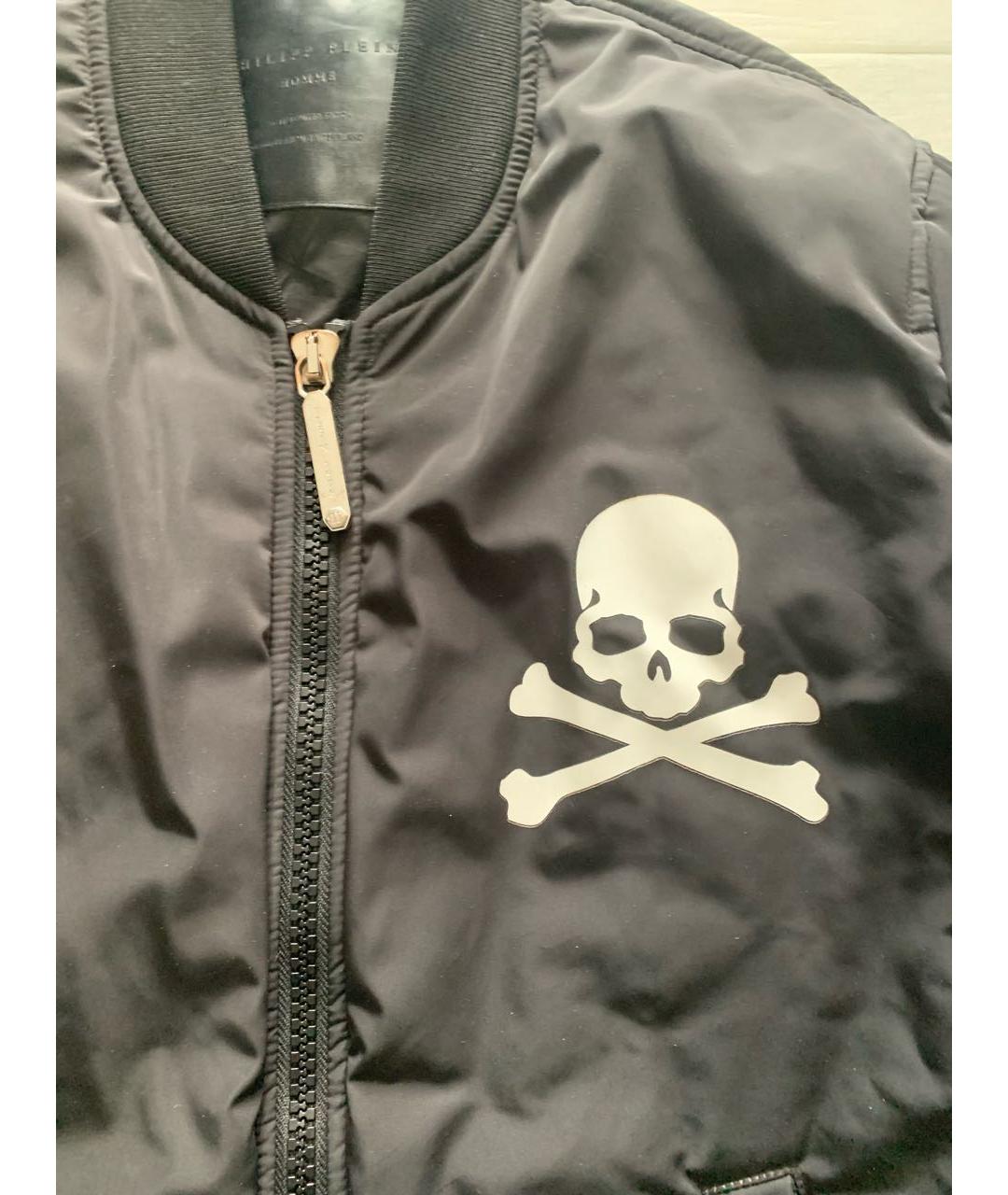 PHILIPP PLEIN Черная полиэстеровая куртка, фото 4