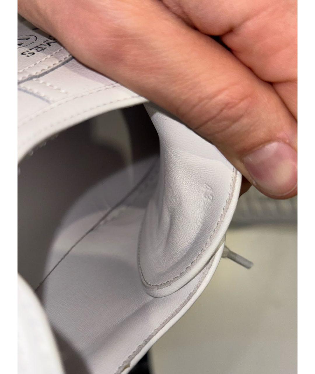 HERMES Белые кожаные низкие кроссовки / кеды, фото 5