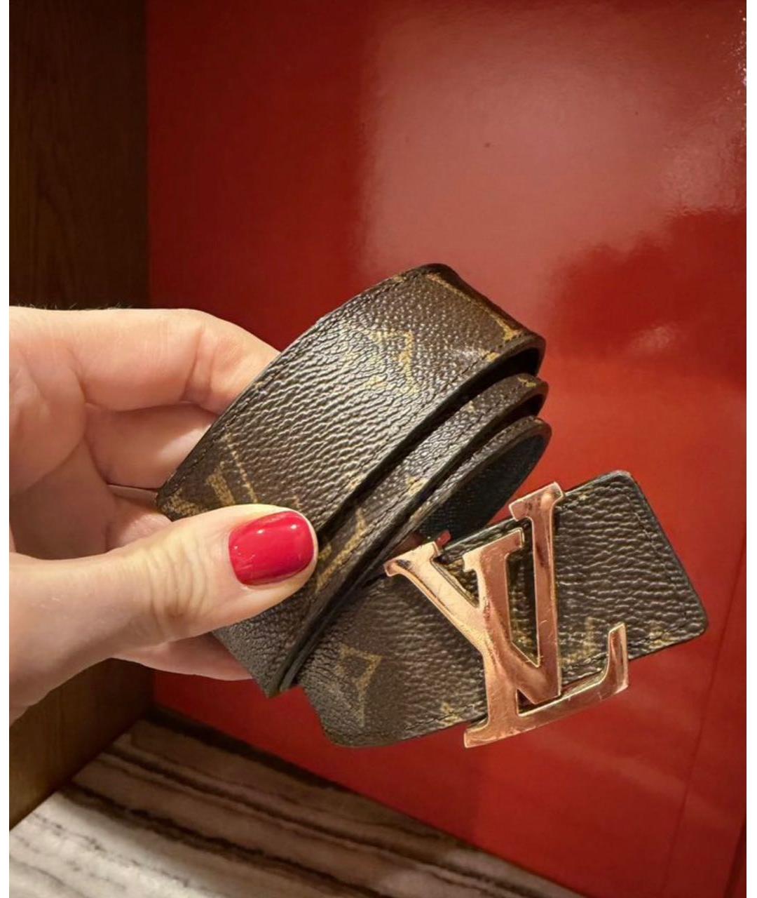 LOUIS VUITTON Коричневый ремень, фото 7