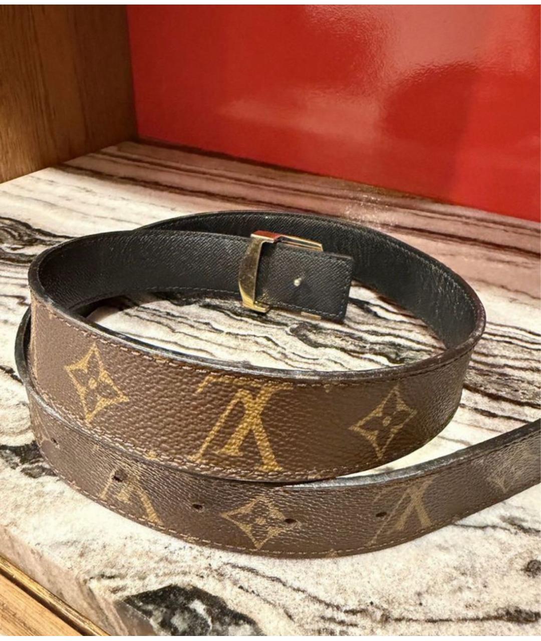 LOUIS VUITTON Коричневый ремень, фото 2