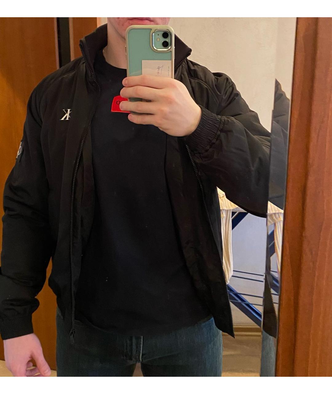 CALVIN KLEIN Черная полиэстеровая куртка, фото 5